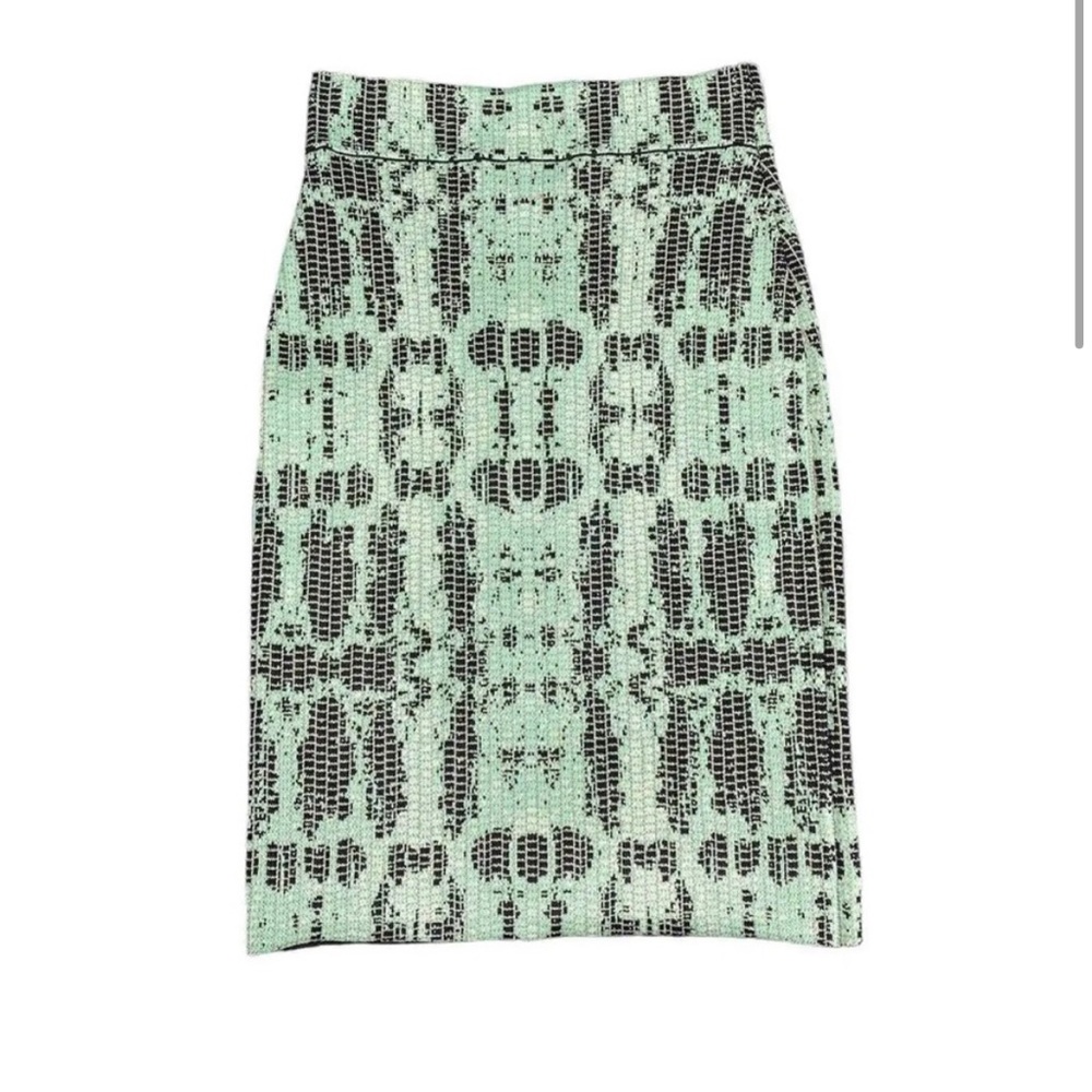 BCBG Bandage skirt - Green snake-skin print